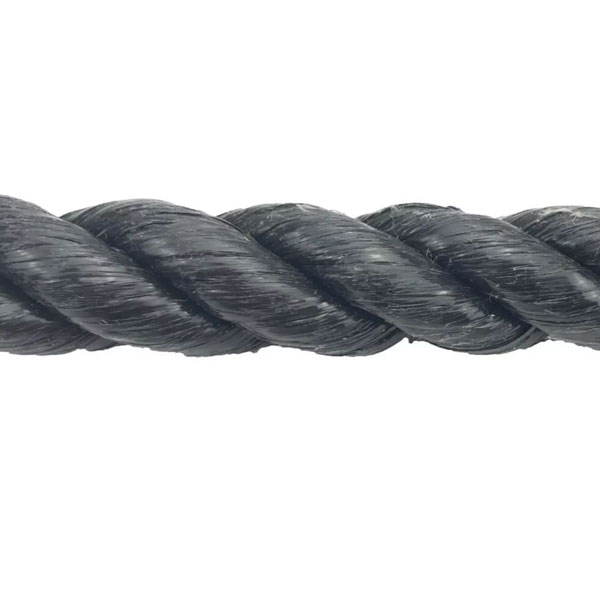 3 Strand Black 10mm Thick Polypropylene Rope Lightweight Nylon Coil