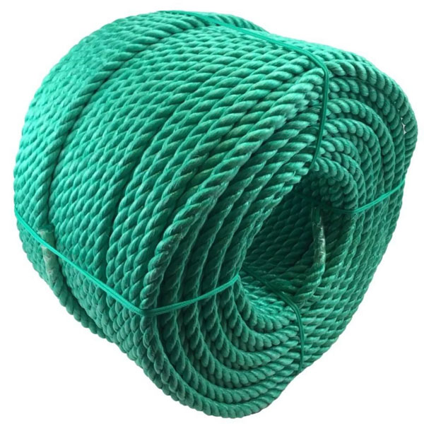 3 Strand Green 10mm Thick Polypropylene Rope Lightweight Nylon Coil