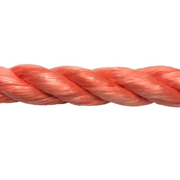 3 Strand Orange 10mm Thick Polypropylene Rope Lightweight Nylon Coil