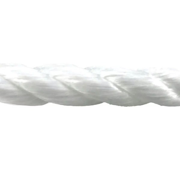 10mm Thick Polypropylene 3 Strand Shrink Proof White Twisted Rope Coil