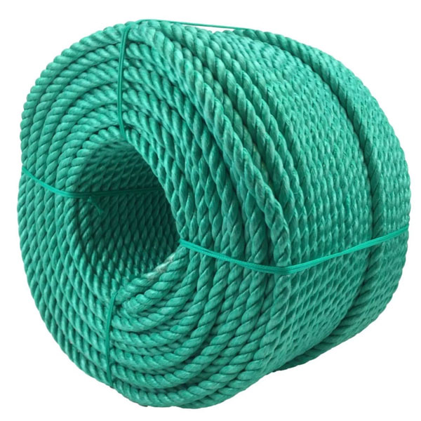 12mm Polypropylene Green Coil Nylon Lightweight 3 Strand Rope