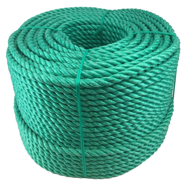 12mm Polypropylene Green Coil Nylon Lightweight 3 Strand Rope