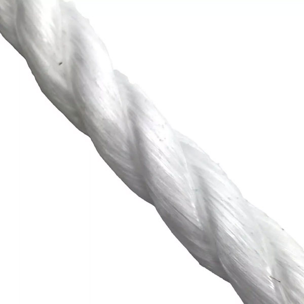 12mm Thick White Polypropylene Rope 3 Strand Nylon Lightweight Coil 