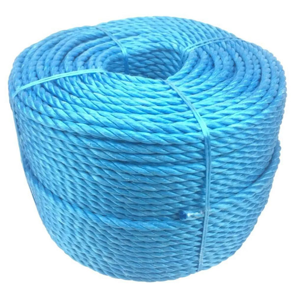 16mm Thick Blue Polypropylene Coil 3 Strand Nylon Lightweight Rope