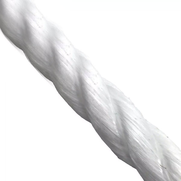 16mm Thick White Polypropylene Coil 3 Strand Nylon Lightweight Rope