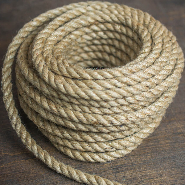 1m Long Jute Rope Strong Twisted Decking Cord Garden Sash Camping