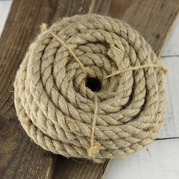 1m Long Jute Rope Strong Twisted Decking Cord Garden Sash Camping