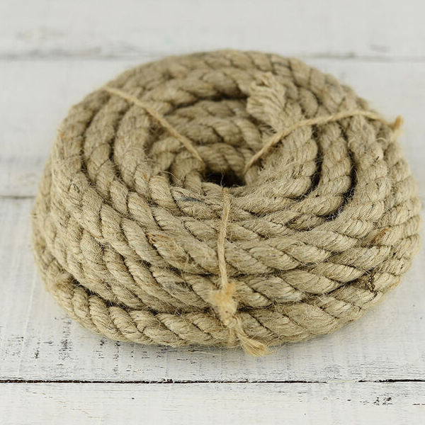 1m Long Jute Rope Strong Twisted Decking Cord Garden Sash Camping