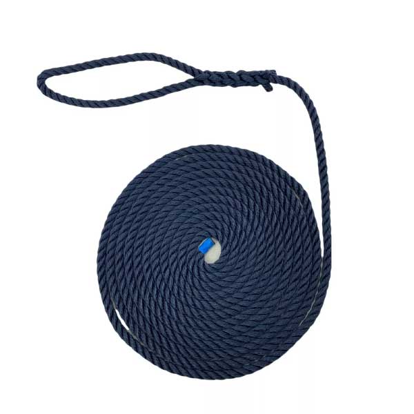 2 Pcs High Strength Softline Warps Boat Lines Navy Blue Mooring Ropes 