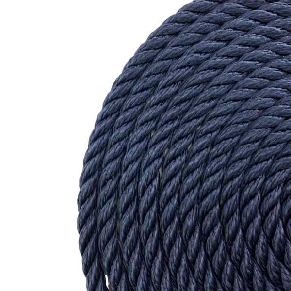 2 Pcs High Strength Softline Warps Boat Lines Navy Blue Mooring Ropes 