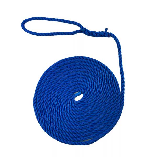 2 Pcs High Strength Softline Warps Boat Lines Royal Blue Mooring Ropes