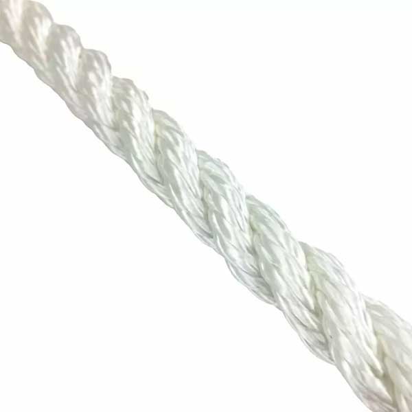 3 Strand White Nylon Rope Mooring & Anchoring - 24mm Thick  