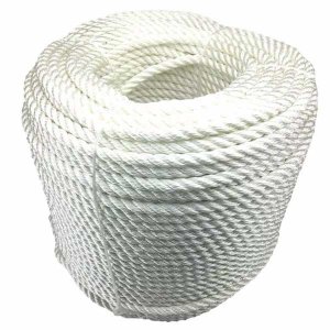 3 Strand White Nylon Rope Mooring & Anchoring - 24mm Thick  