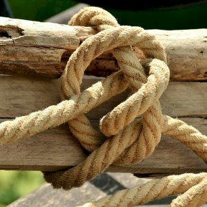 50m Jute Hessian Rope Intricately Braided And Twisted Boating Sash Garden Decking