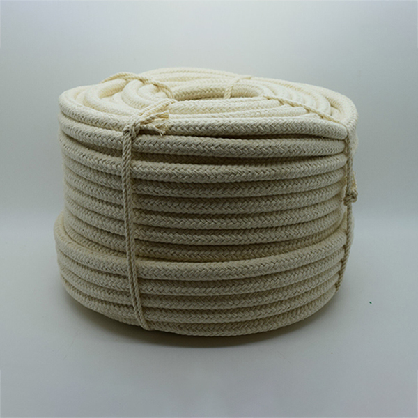 6mm Braided Cotton Rope in Natural Color for Bag Handles & Washing Clothes