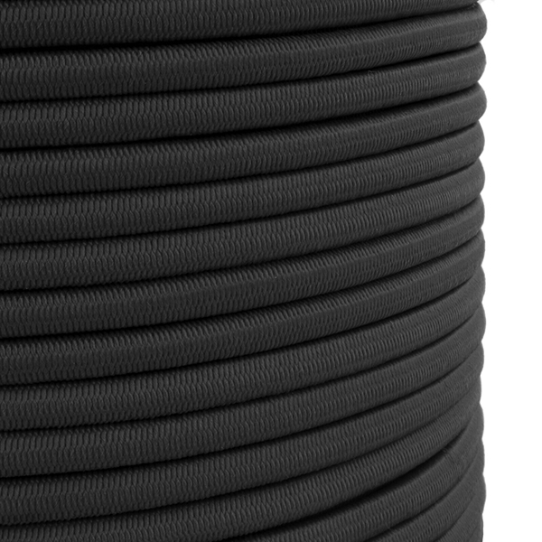 6mm Thick Black Elastic Bungee Rope Shock Cord Tie Down