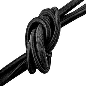 6mm Thick Black Elastic Bungee Rope Shock Cord Tie Down