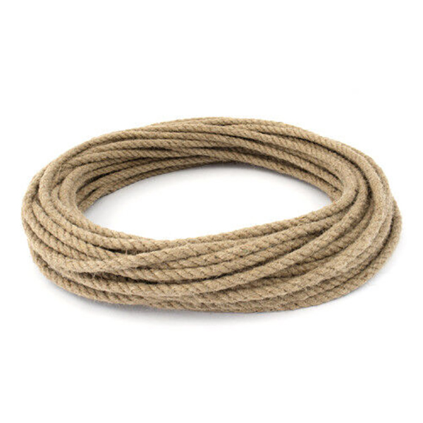 7mm Natural Pure Jute Rope 3 Strand Braided Twisted Cord Twine Sash