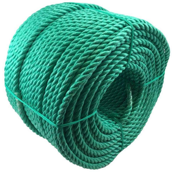 8mm Polypropylene Green 3 Strand Nylon Lightweight Rope Tough Coil 