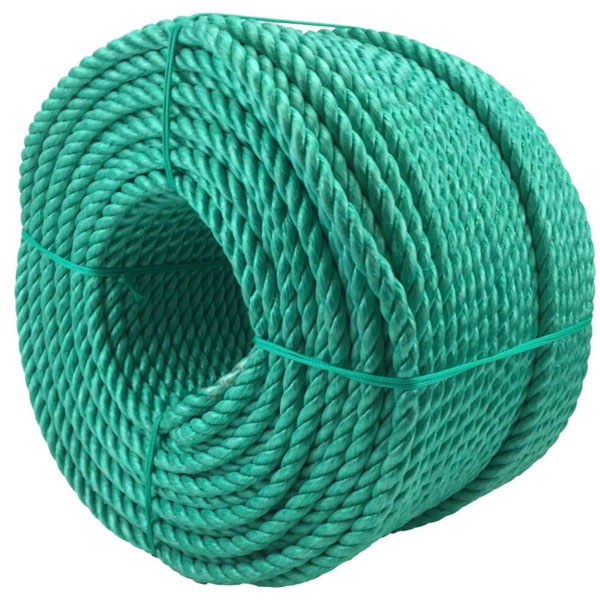 8mm Polypropylene Green 3 Strand Nylon Lightweight Rope Tough Coil 