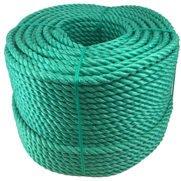 8mm Polypropylene Green 3 Strand Nylon Lightweight Rope Tough Coil 