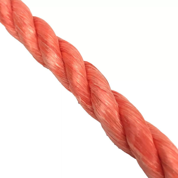 Polypropylene 8mm Thick Orange Coil 3 Strand Nylon Lightweight Rope