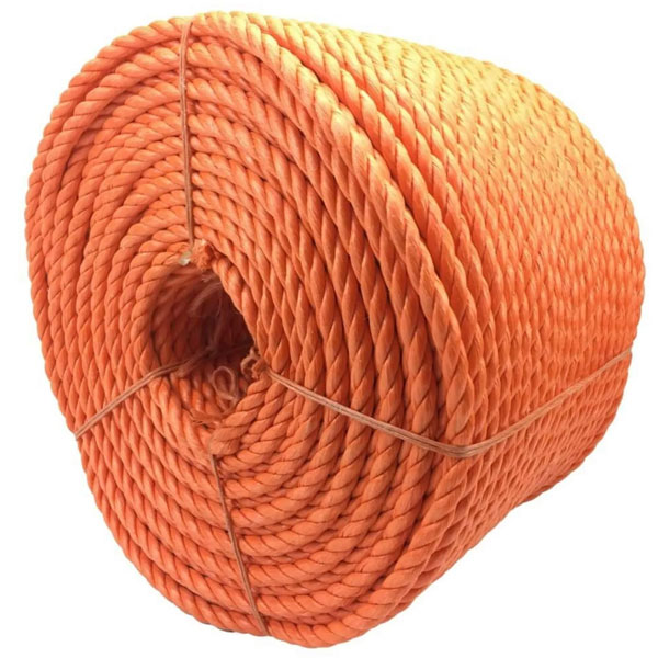 Polypropylene 8mm Thick Orange Coil 3 Strand Nylon Lightweight Rope