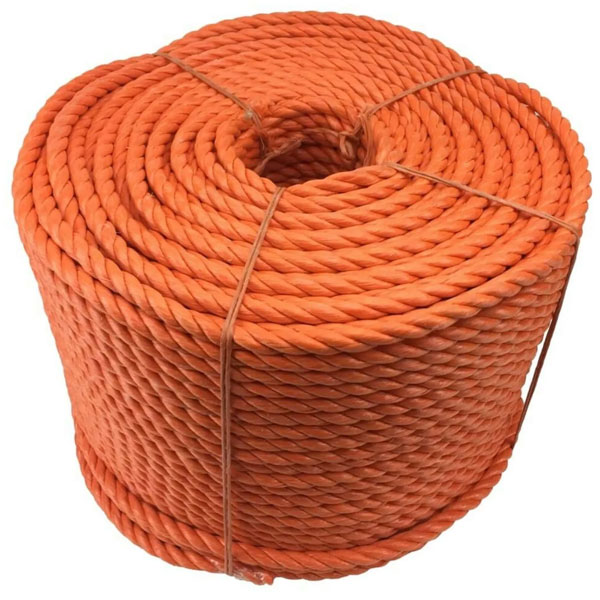 Polypropylene 8mm Thick Orange Coil 3 Strand Nylon Lightweight Rope