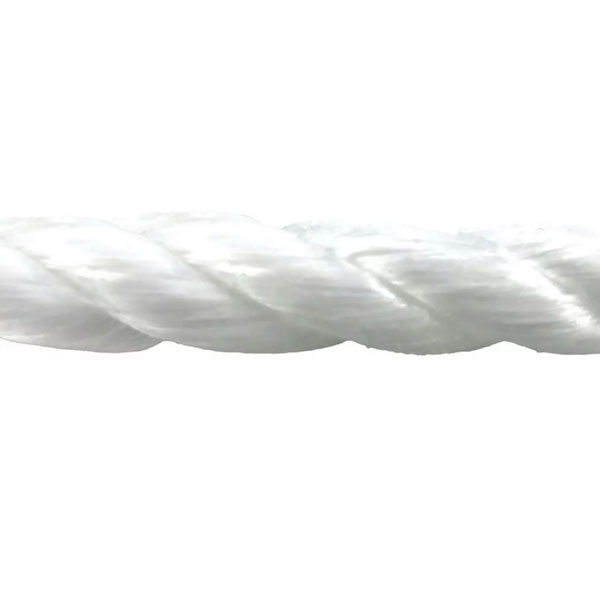 3 Strand White 8mm Thick Polypropylene Rope Lightweight Nylon Coil 