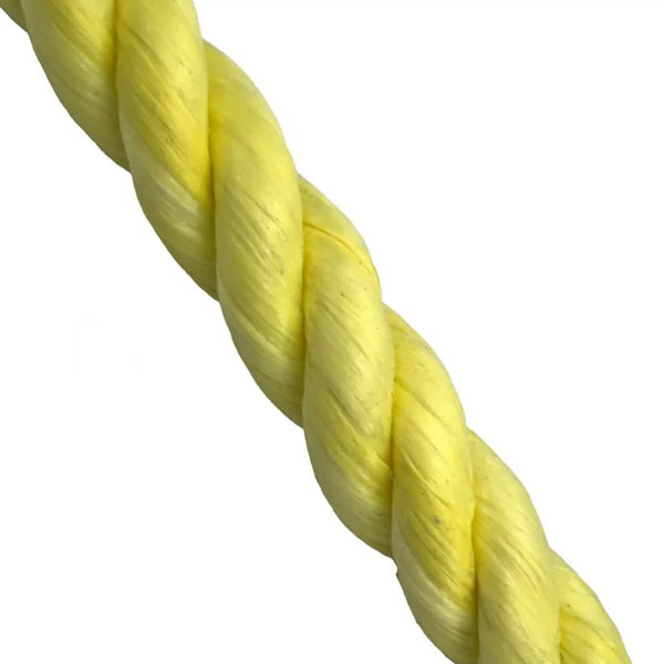 8mm Polypropylene 3 Strand Nylon Rope Durable Lightweight Yellow Coil 